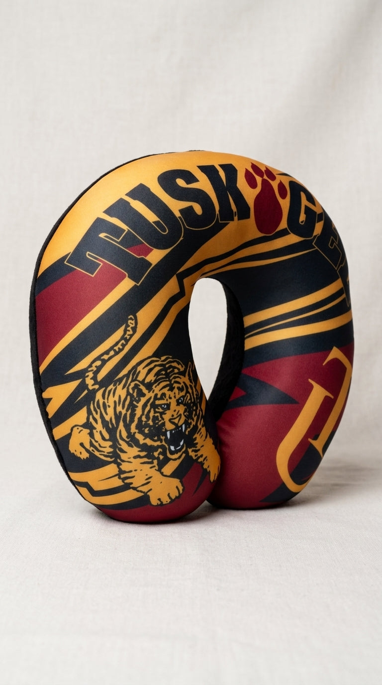 Tuskegee Golden Tigers U Shaped Comfort Neck, Head & Shoulder Support Travel Pillow