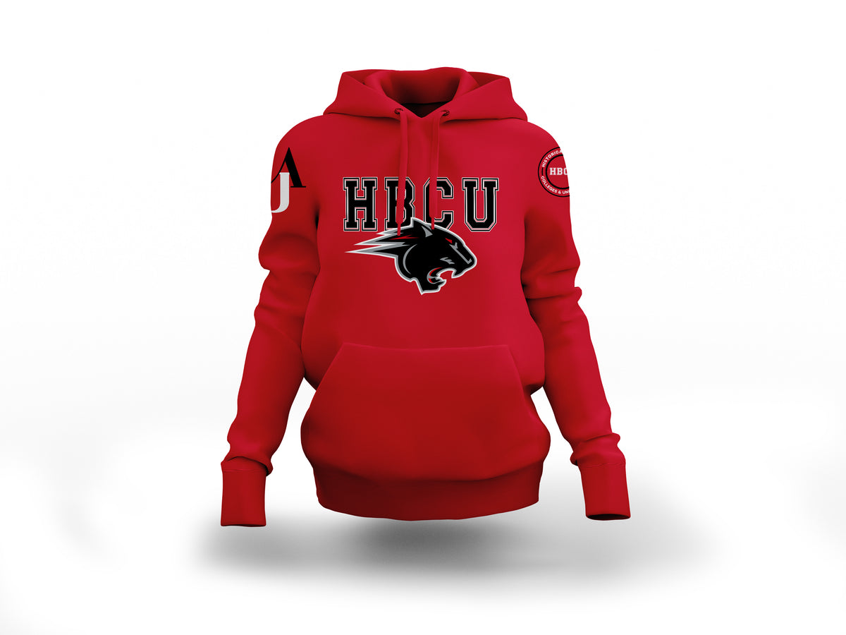 Clark Atlanta Classic 100% Fully Embroidered & Patched HBCU Hoodie - Red