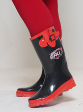 Load image into Gallery viewer, CAU PANTHERS PUDDLE RAIN BOOTS | Black &amp; Red