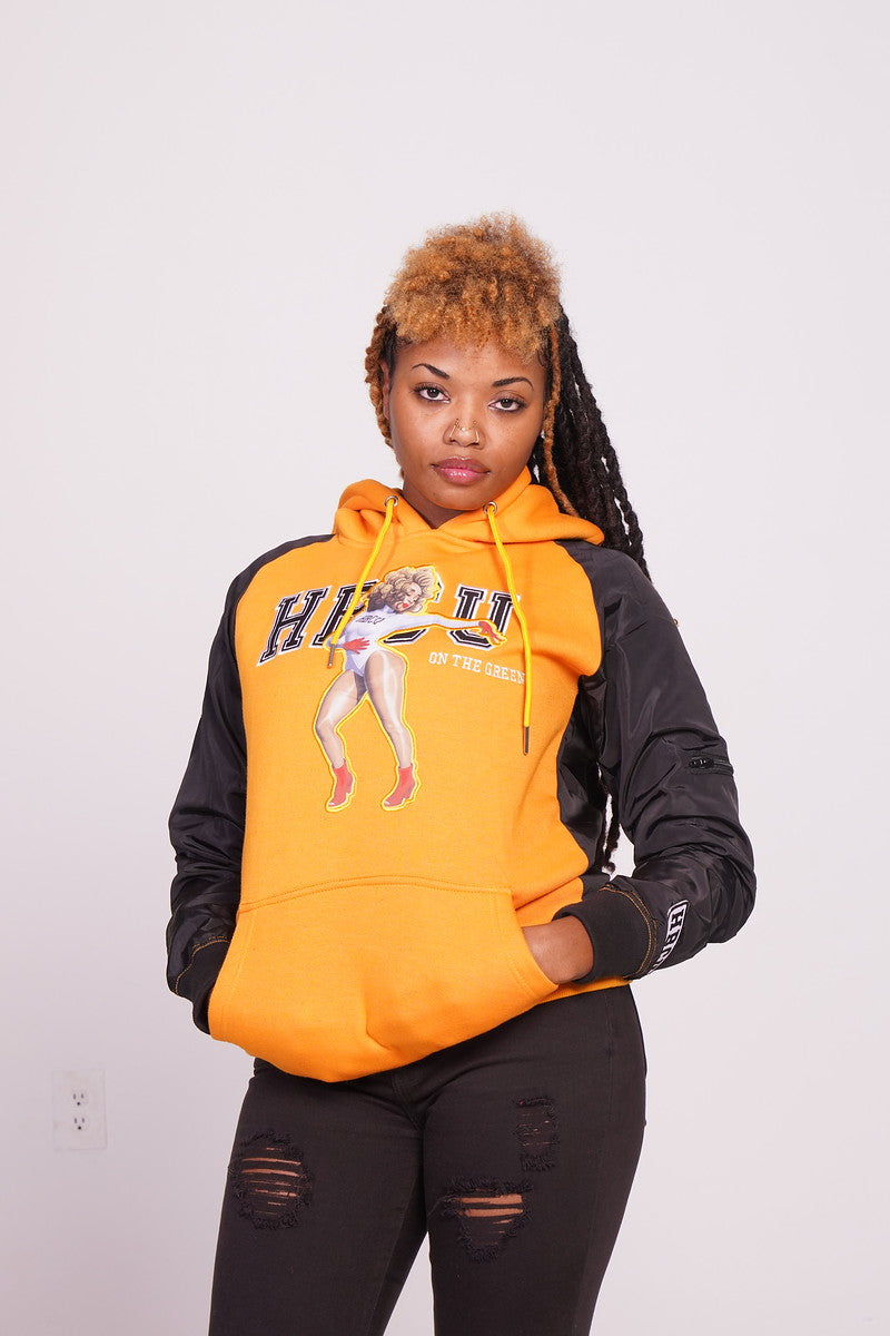 Yellow and Black Sleeve - Dancer Hoodie