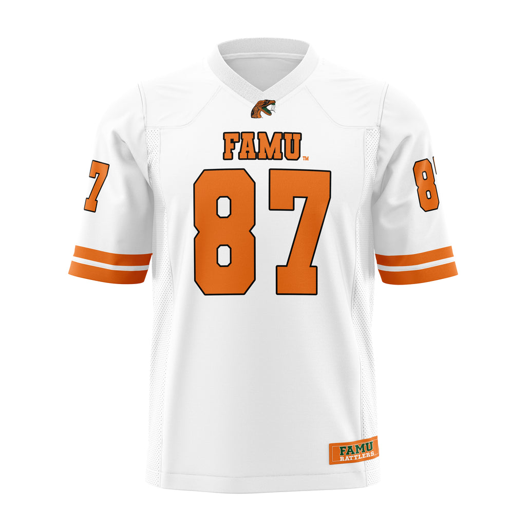 Florida A&M University Rattlers Officially Licensed HBCU Football Jersey – White