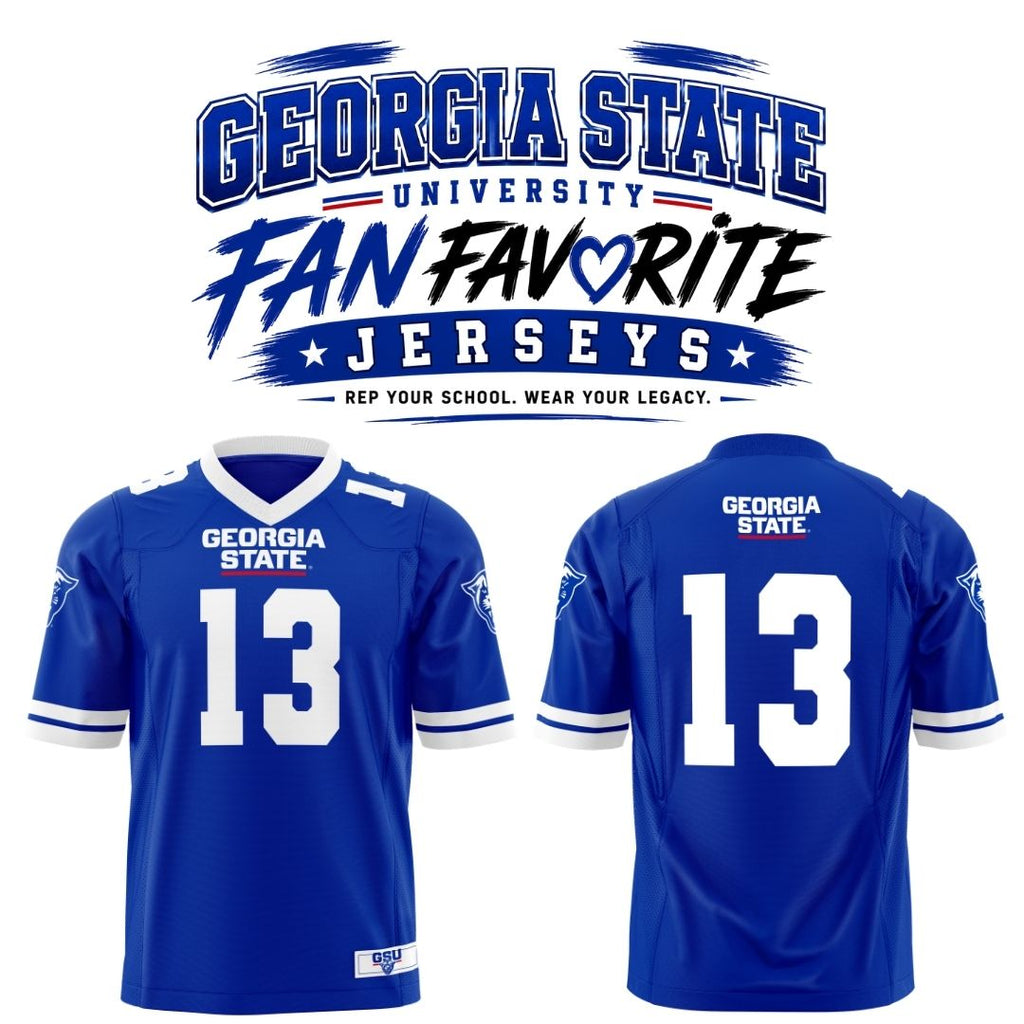 Georgia State University Officially Licensed Football Jersey – Blue