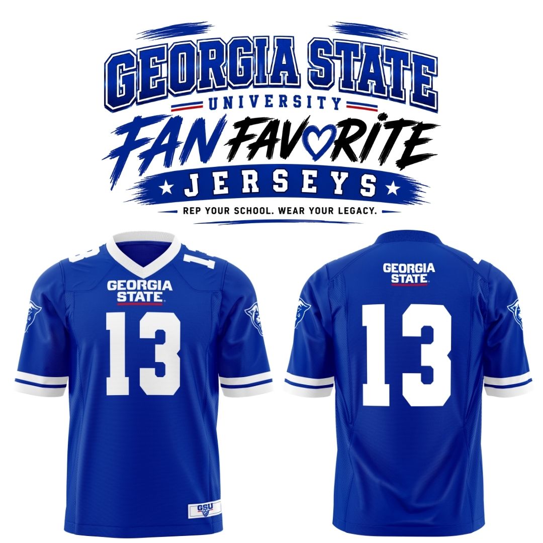 Georgia State University Officially Licensed Football Jersey – Blue