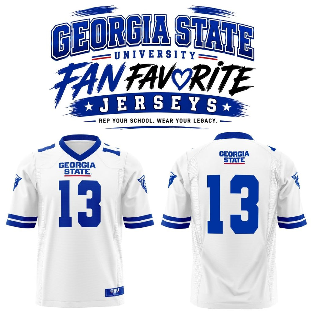 Georgia State University Officially Licensed Football Jersey – White