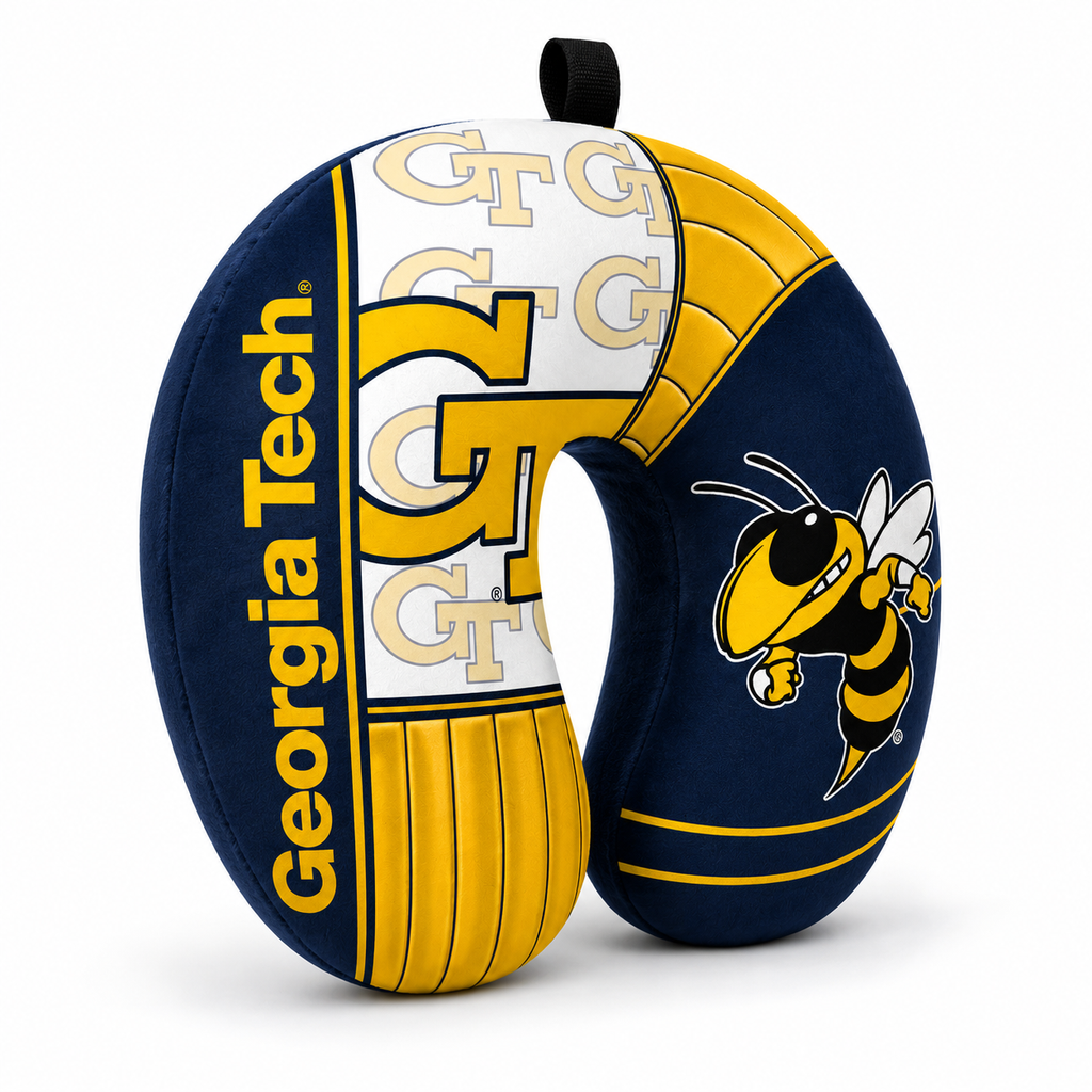 Georgia Tech U Shaped Comfort Neck, Head & Shoulder Support Travel Pillow