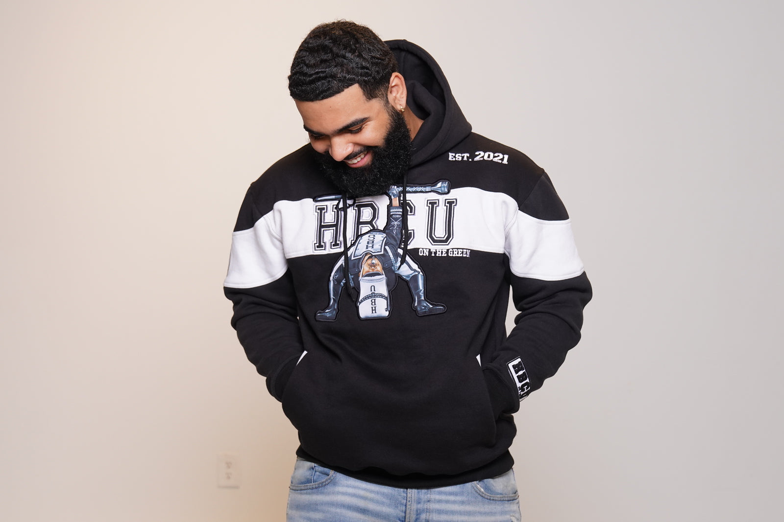 White Stripe - Drum Major Hoodie