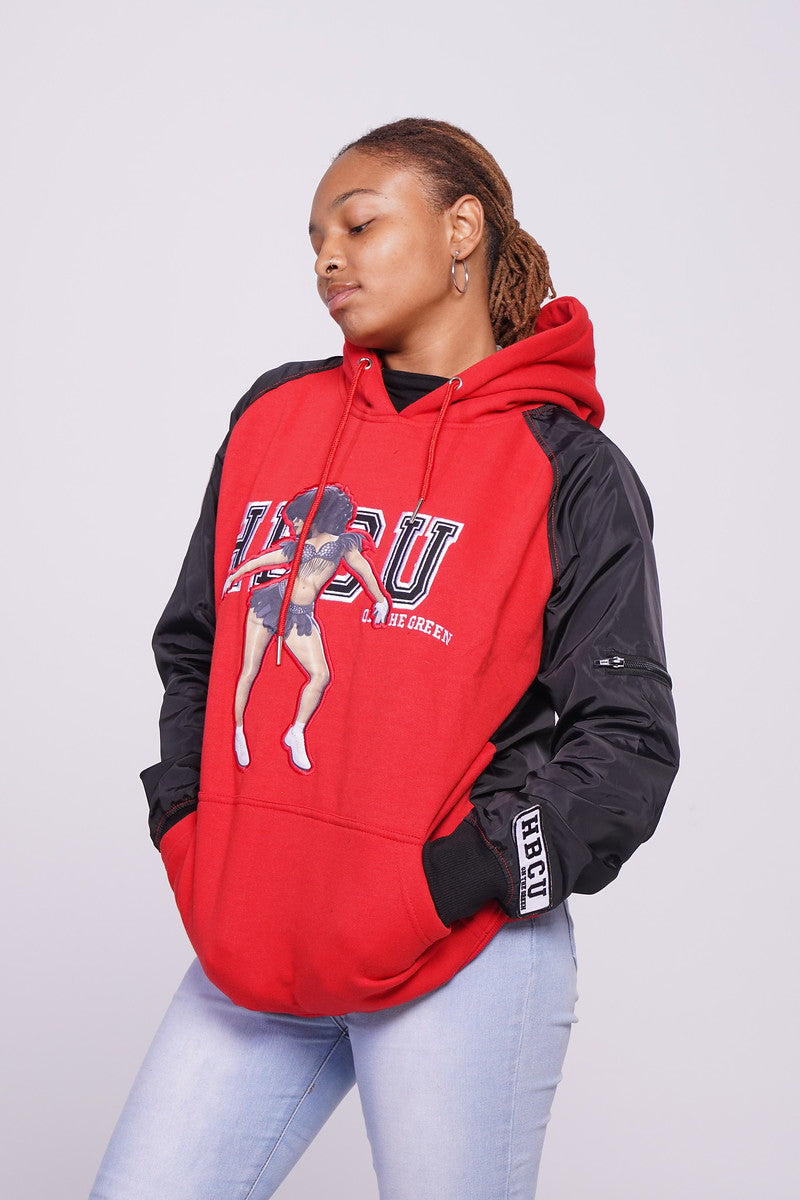 Red and Black Sleeve - Dancer Hoodie
