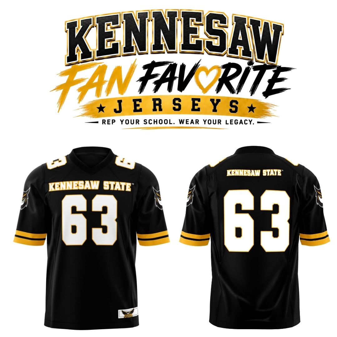 Kennesaw State University Officially Licensed Football Jersey – Black