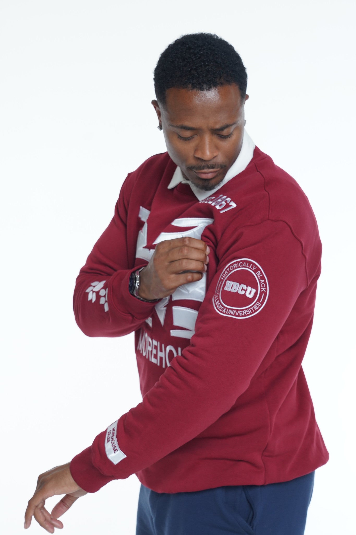 Morehouse College Classic 100% Fully Embroidered & Patched Crewneck