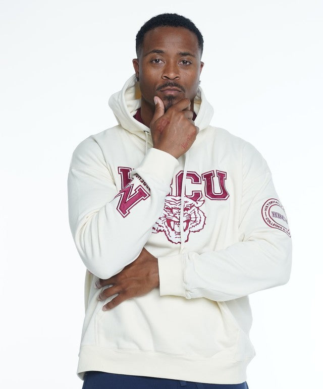 Morehouse College Classic 100% Fully Embroidered & Patched MOREHOUSE Hoodie - Cream