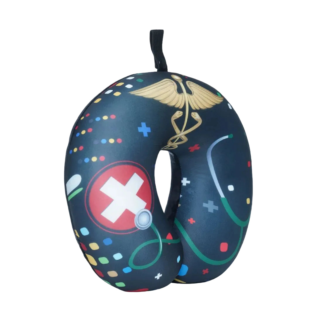 First Responder Medical U Shaped Comfort Neck, Head & Shoulder Support Travel Pillow (Black)