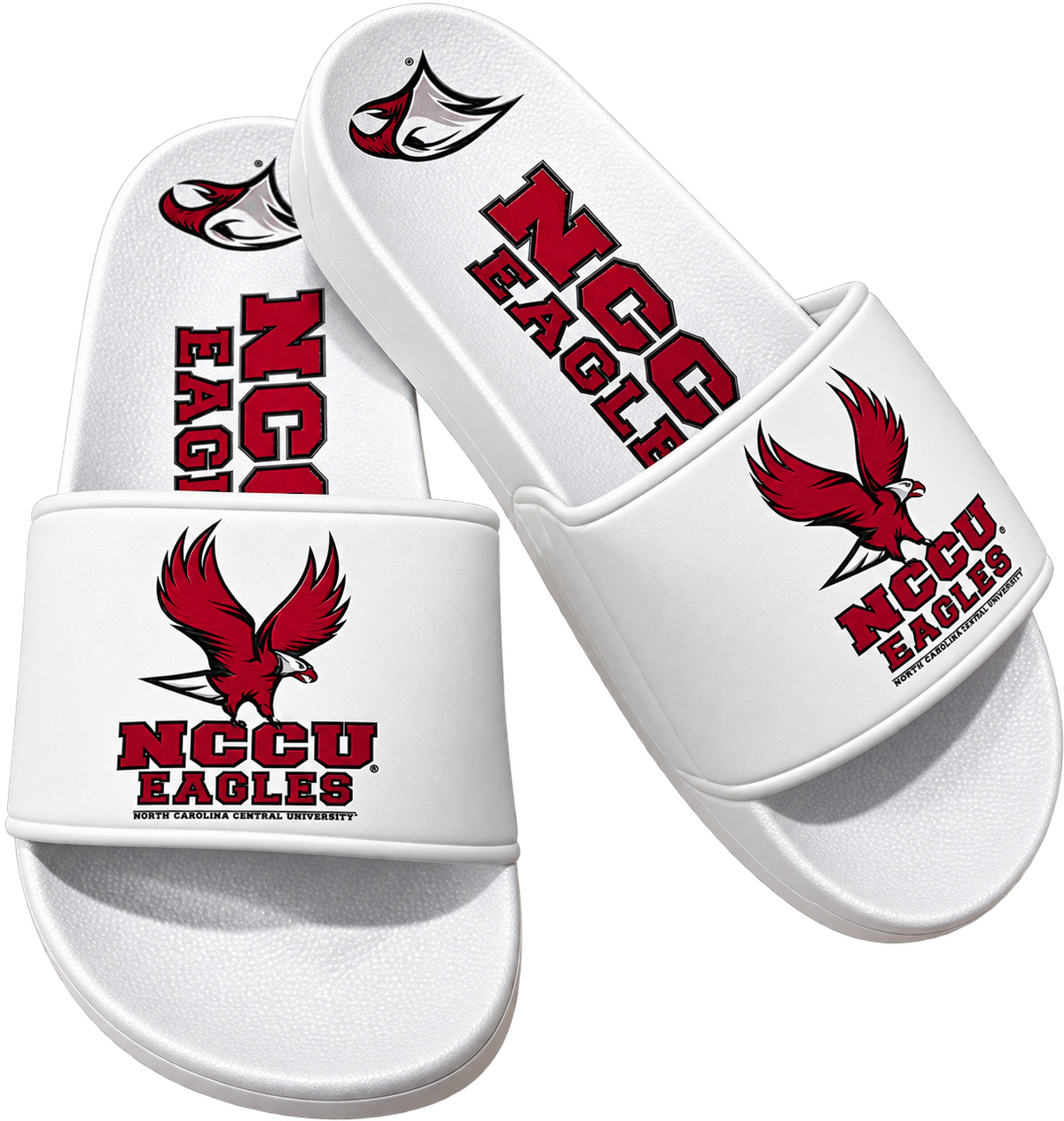 "LIMITED TIME OVERSTOCK SALE" NCCU Officially Licensed Comfortable Quality HBCU Slides