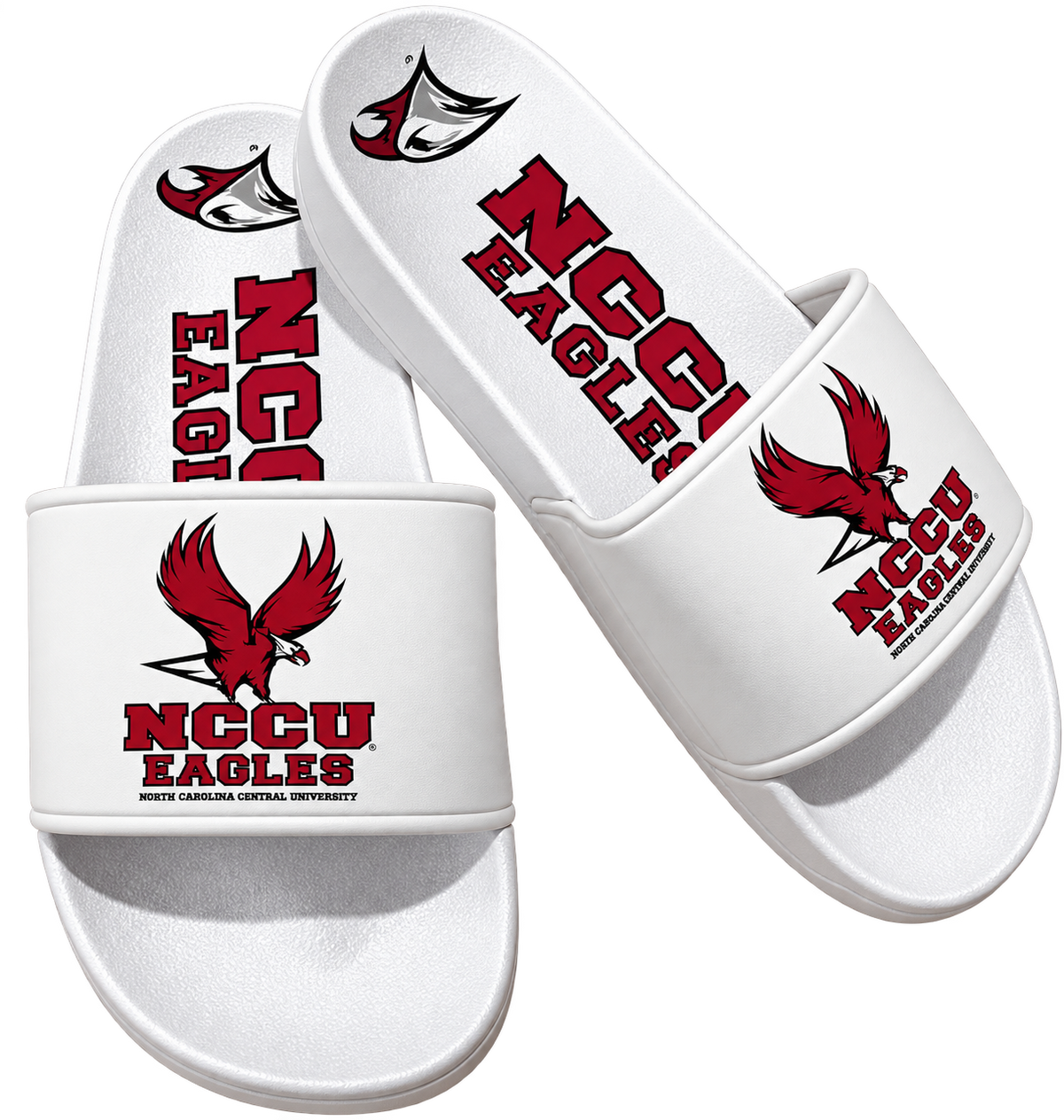 "LIMITED TIME OVERSTOCK SALE" NCCU Officially Licensed Comfortable Quality HBCU Slides