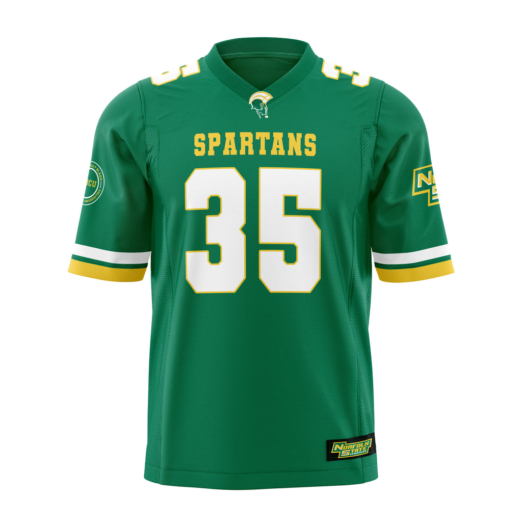 Norfolk State University Spartans Officially Licensed HBCU Football Jersey – Green