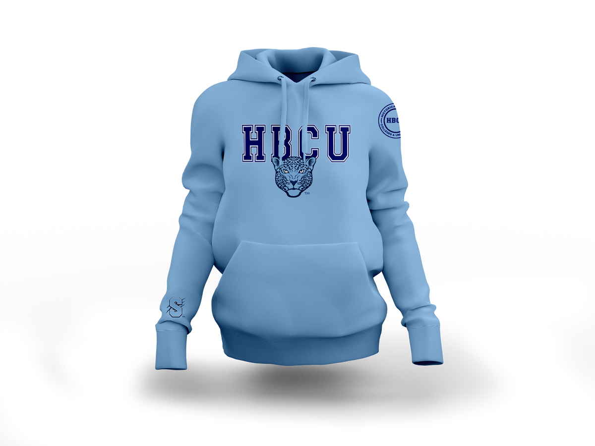 SPELMAN Classic 100% Fully Embroidered & Patched HBCU Hoodie - Blue