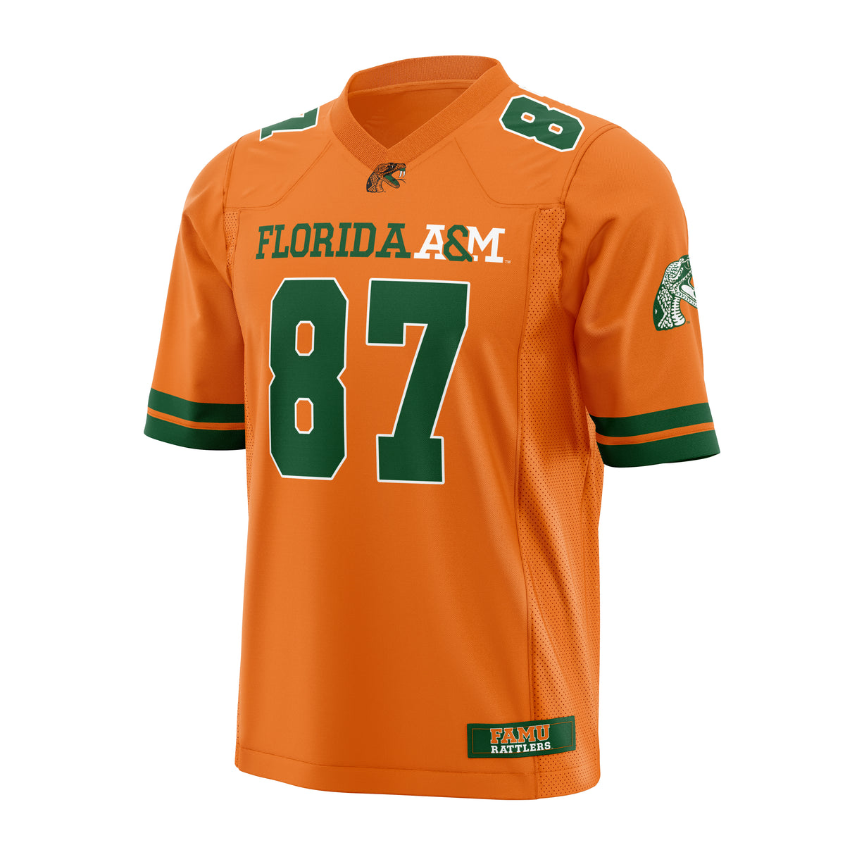 Florida A&M University Rattlers Officially Licensed HBCU Football Jersey – Orange