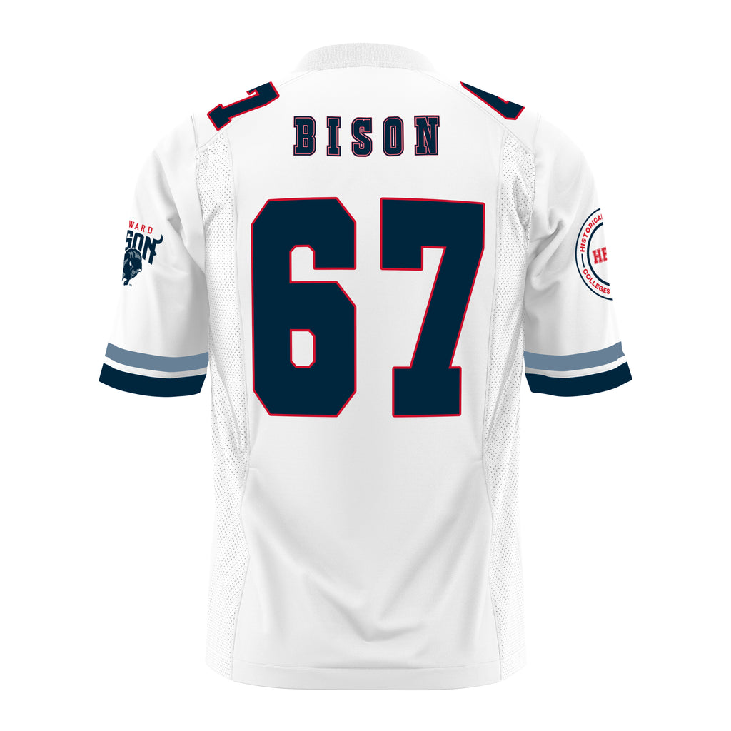 Howard University Rattlers Officially Licensed HBCU Football Jersey – White