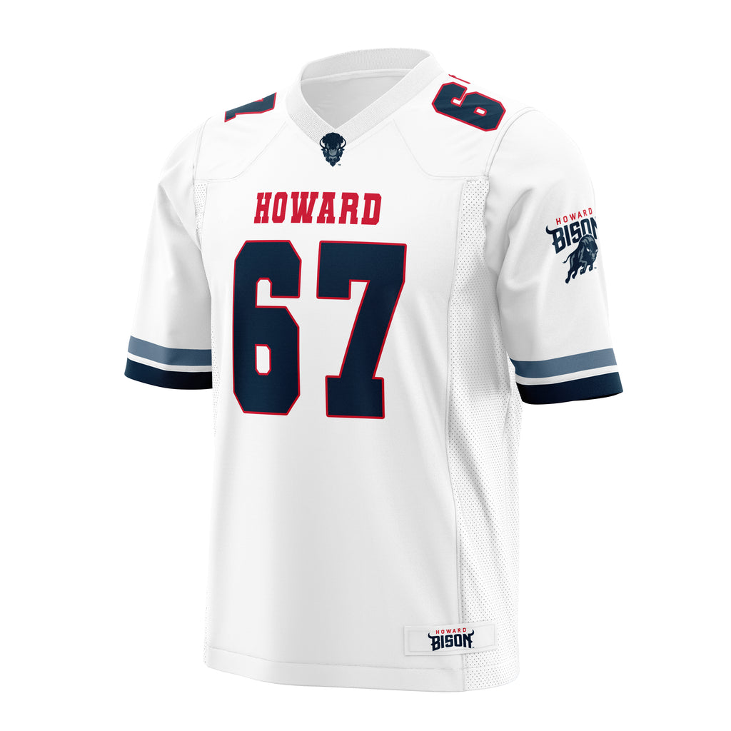 Howard University Rattlers Officially Licensed HBCU Football Jersey – White