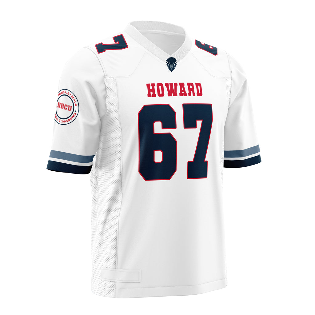 Howard University Rattlers Officially Licensed HBCU Football Jersey – White