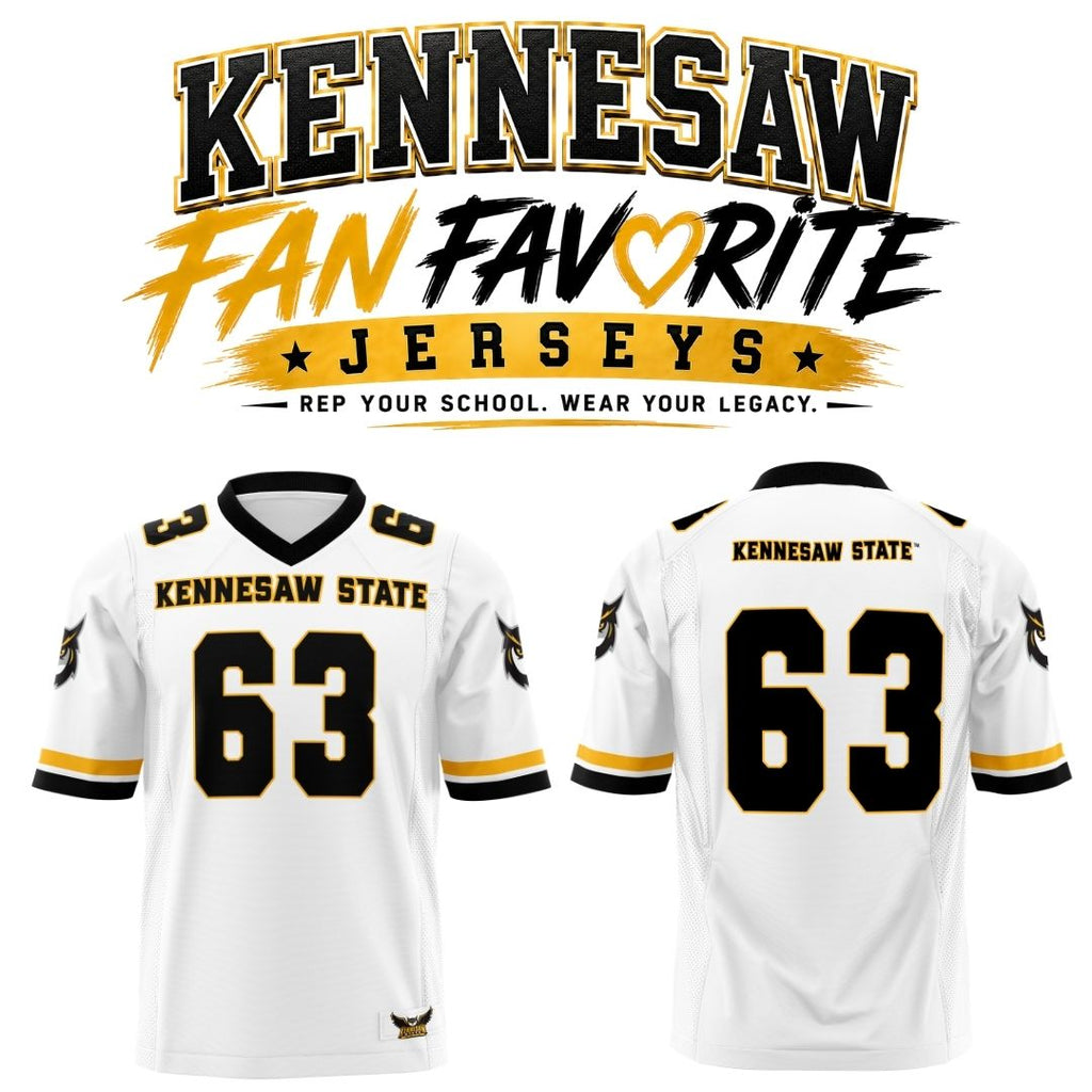 Kennesaw State University Officially Licensed Football Jersey – White