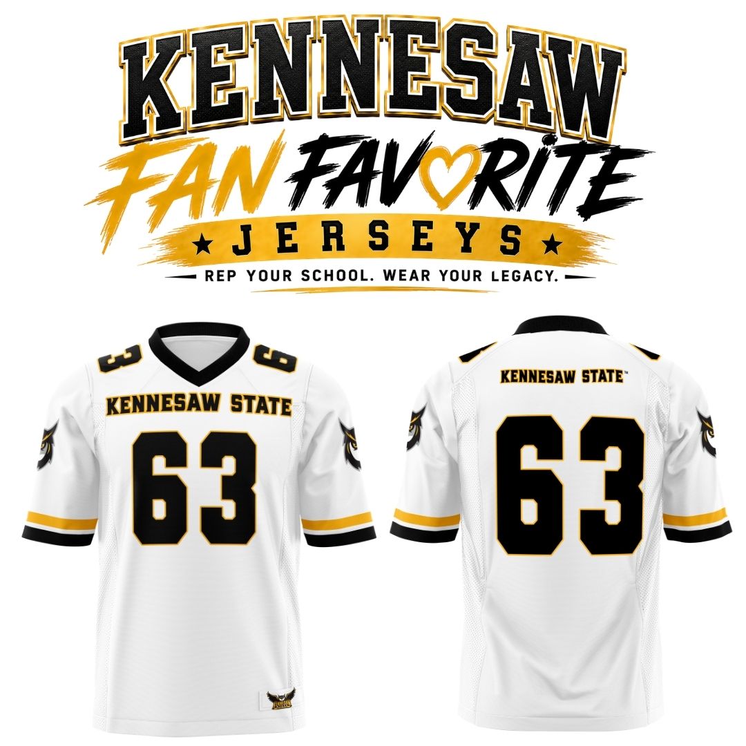 Kennesaw State University Officially Licensed Football Jersey – White